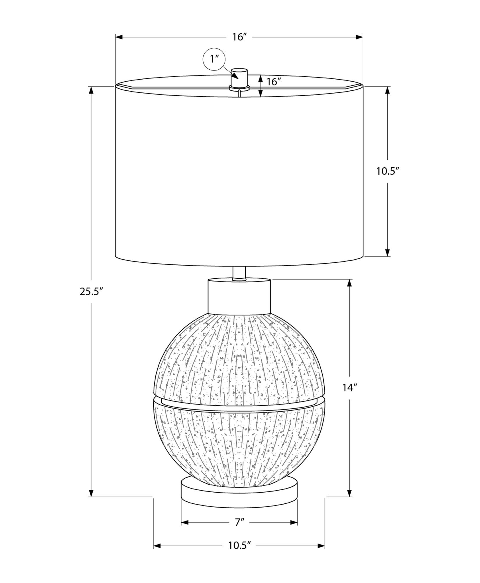 Rova Table Lamp - Brown - Image 3