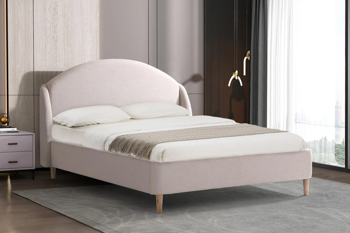 Rudi 3-Piece Queen Bed - Beige - Image 2