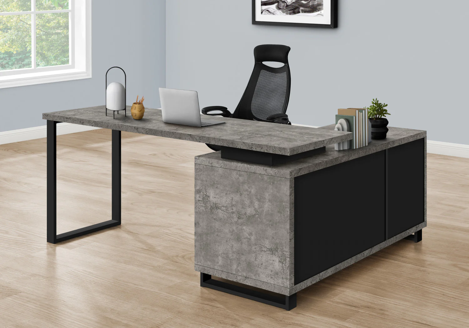 Runo Desk - Concrete Grey - Image 5