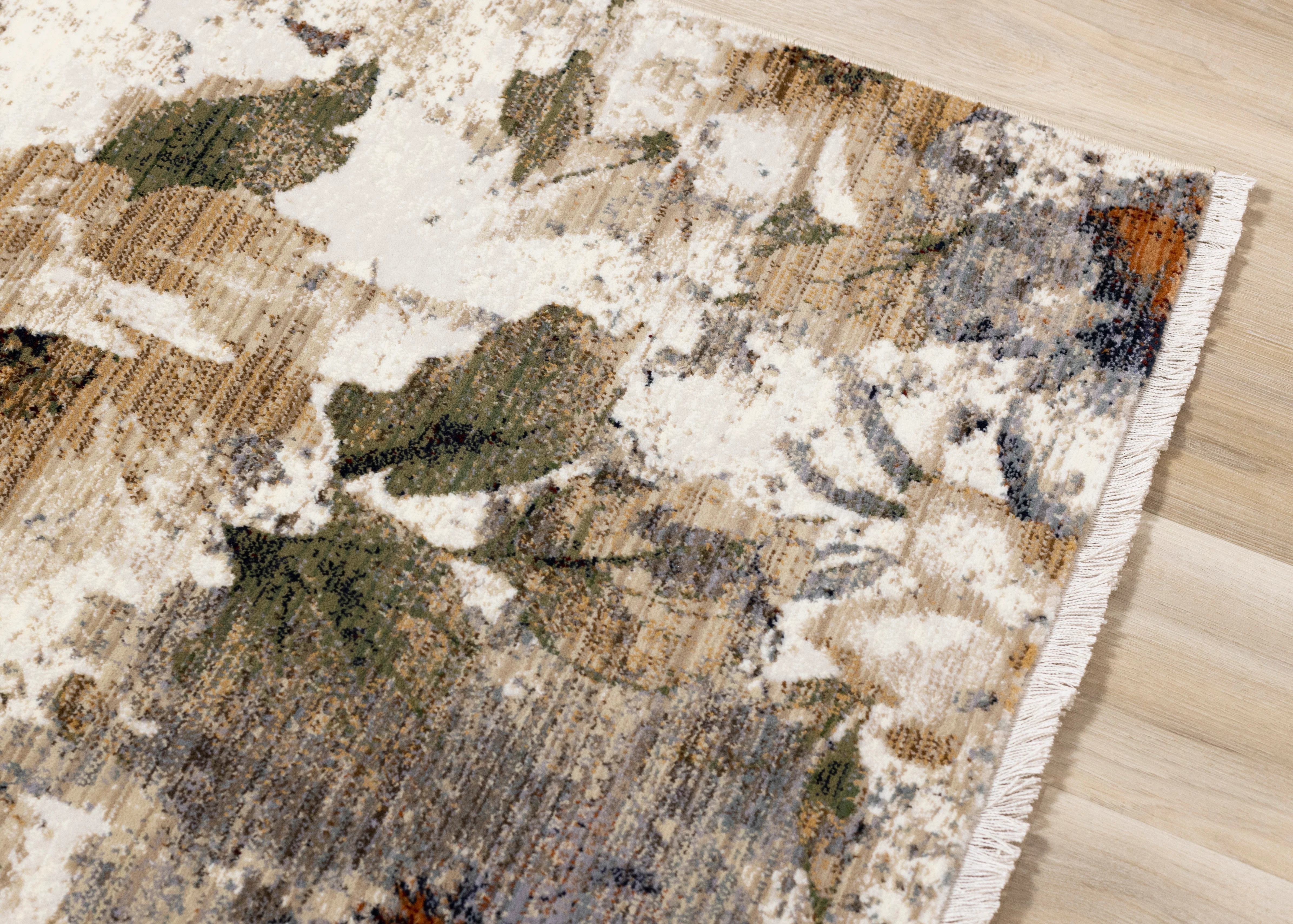 Rustic Garden 5'3" x 7'7" Warm Toned Floral Print Area Rug - Cream - Image 3