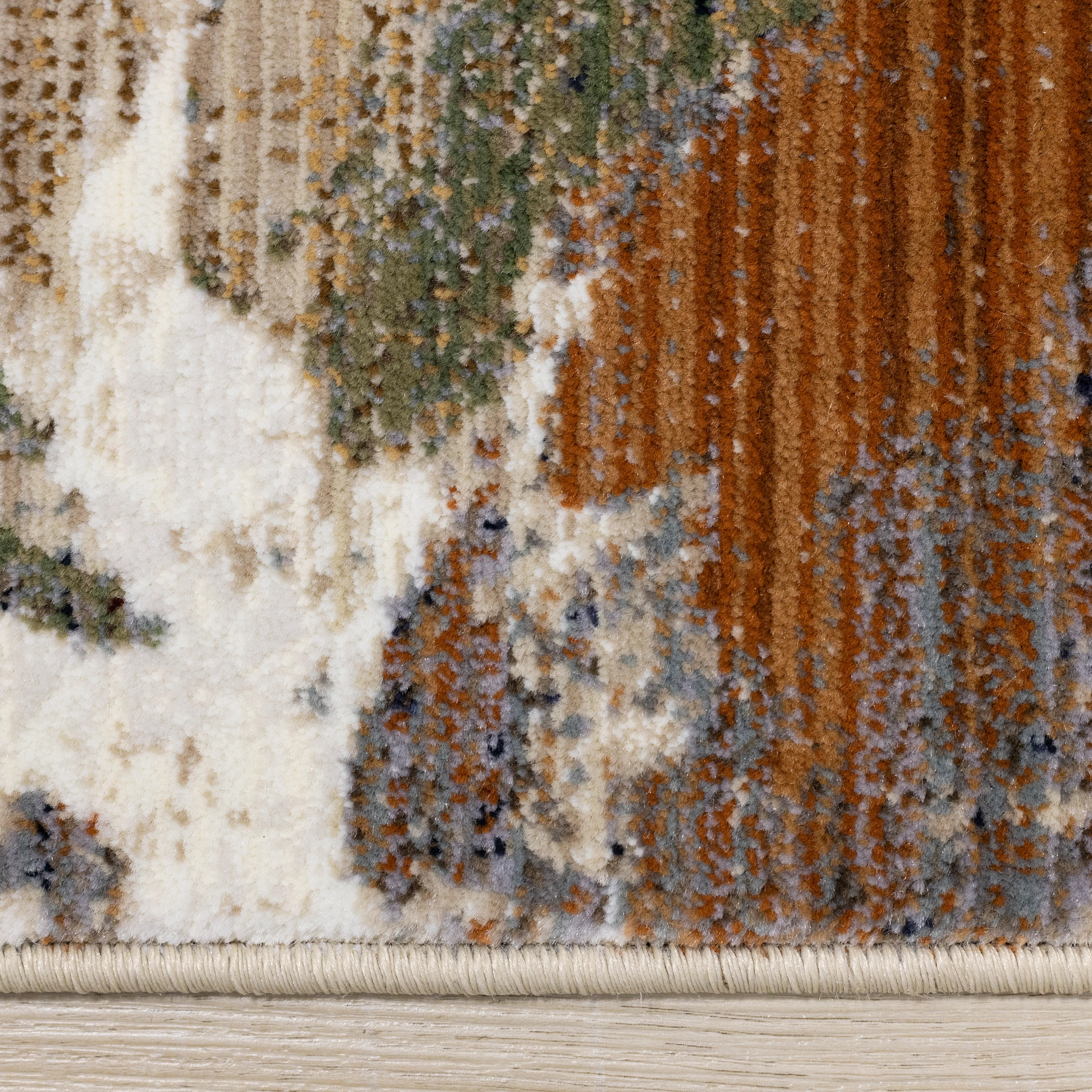 Rustic Garden 7'10" x 10'2" Warm Toned Floral Print Area Rug - Cream - Image 8