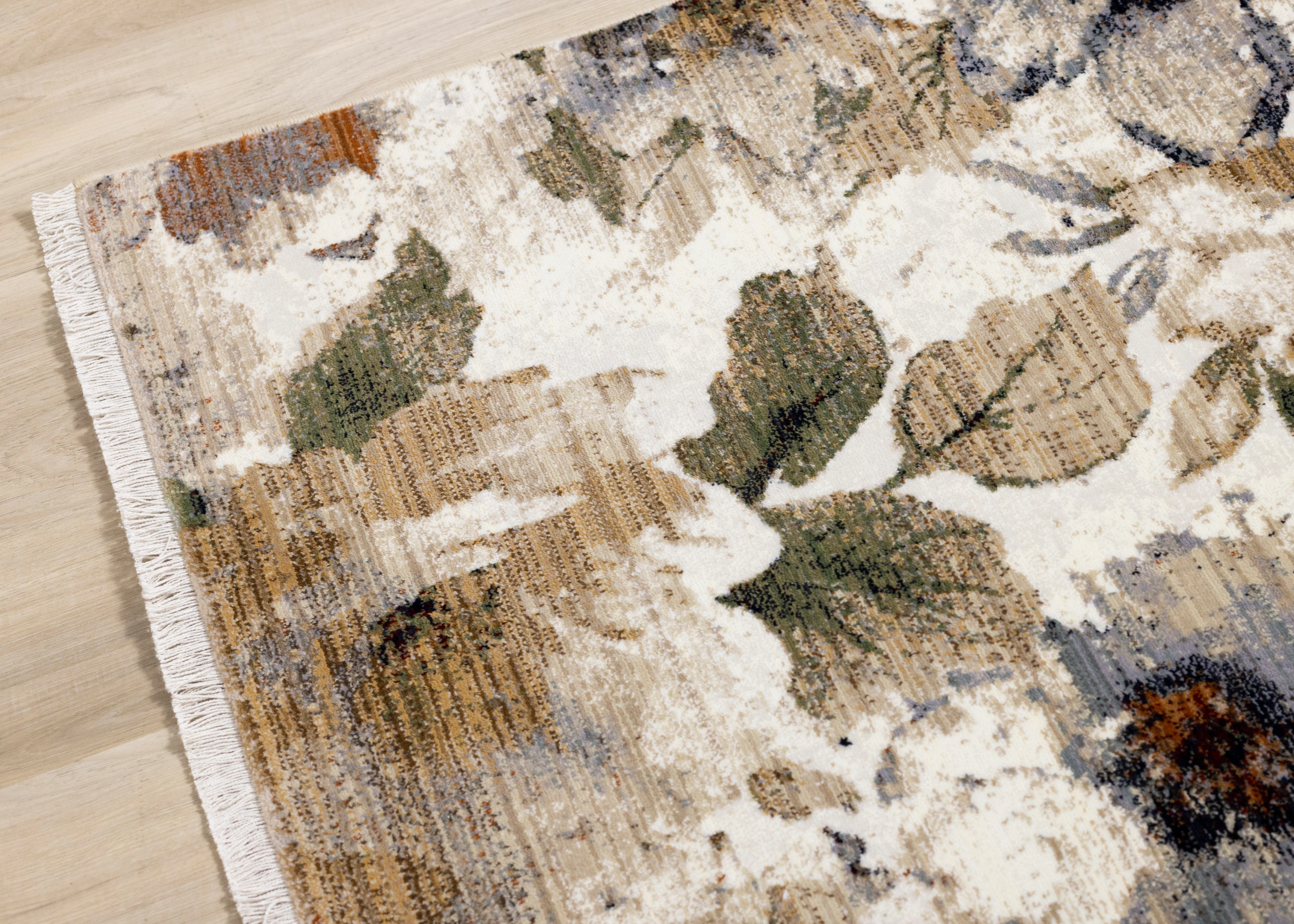 Rustic Garden 7'10" x 10'2" Warm Toned Floral Print Area Rug - Cream - Image 9
