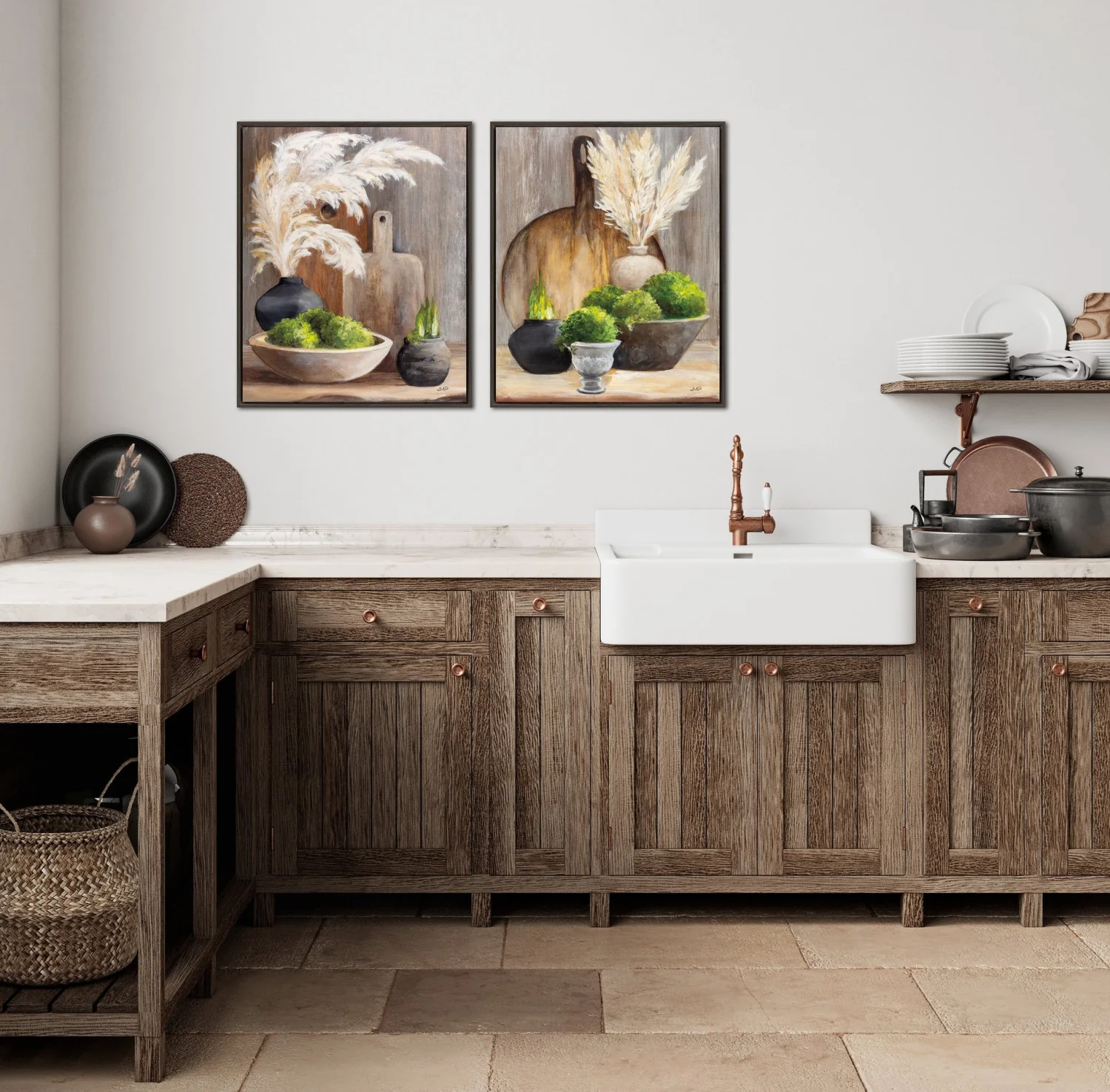 Rustic Stillness II Wall Art - Brown/Beige - 30 X 24 - Image 2