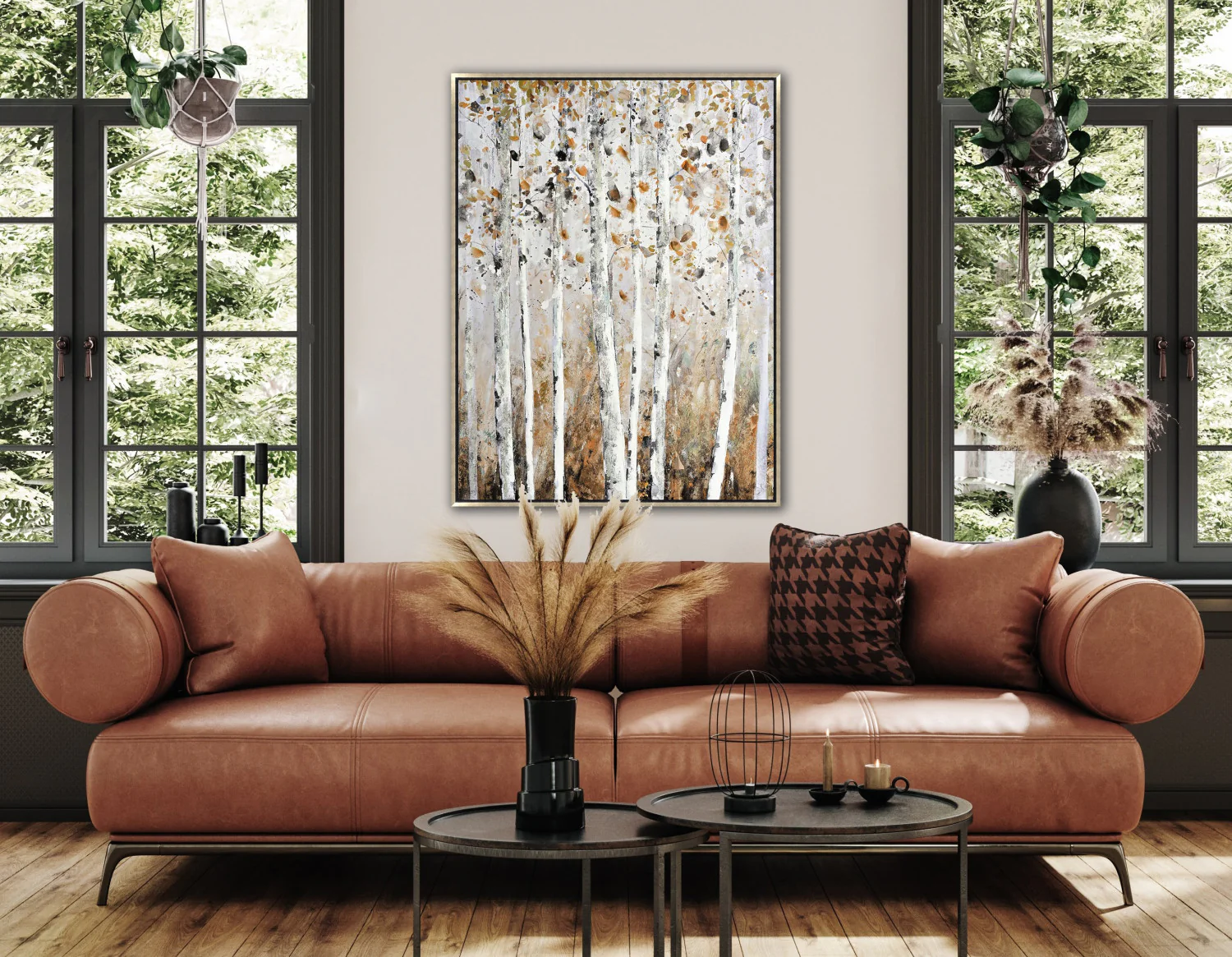 Rustle of Birch Wall Art - White/Brown - 48 X 36 - Image 2