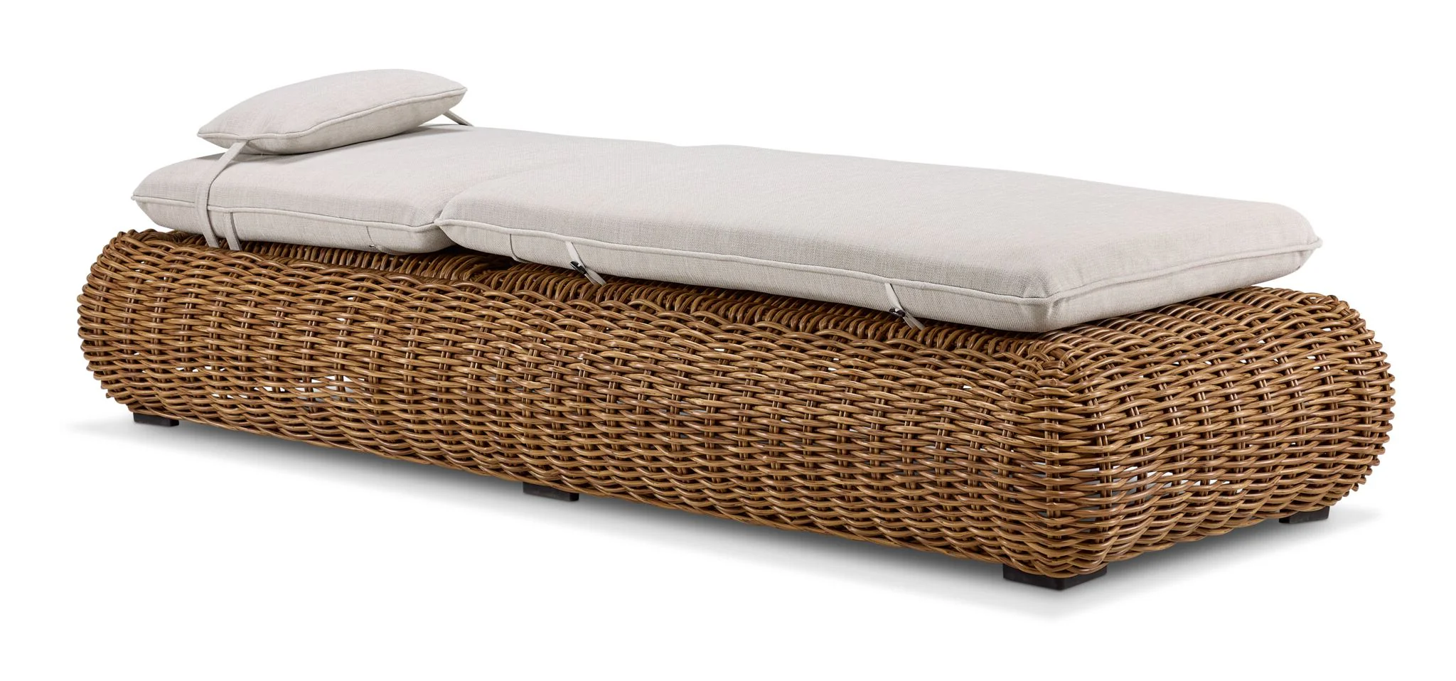 Salina Outdoor Lounger - Brown - Image 3