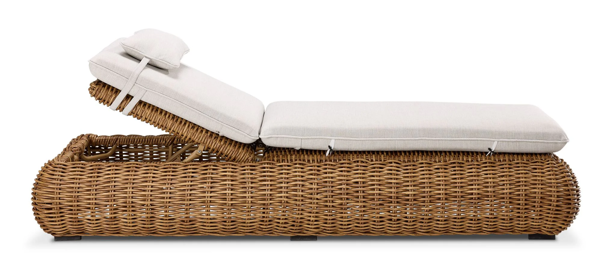 Salina Outdoor Lounger - Brown - Image 5