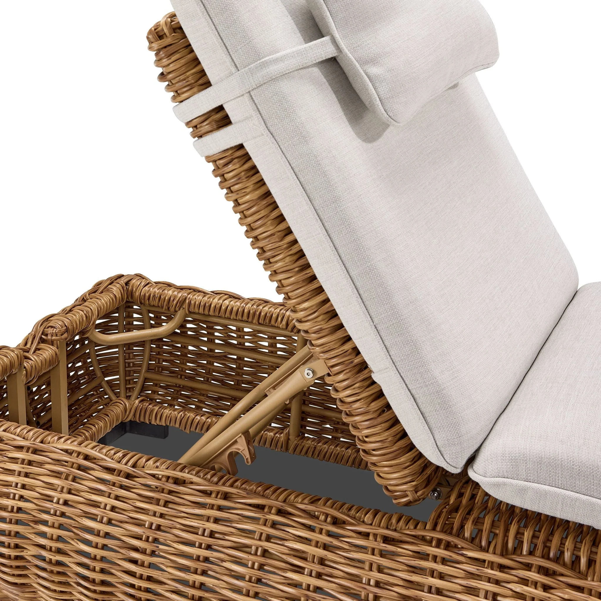 Salina Outdoor Lounger - Brown - Image 6