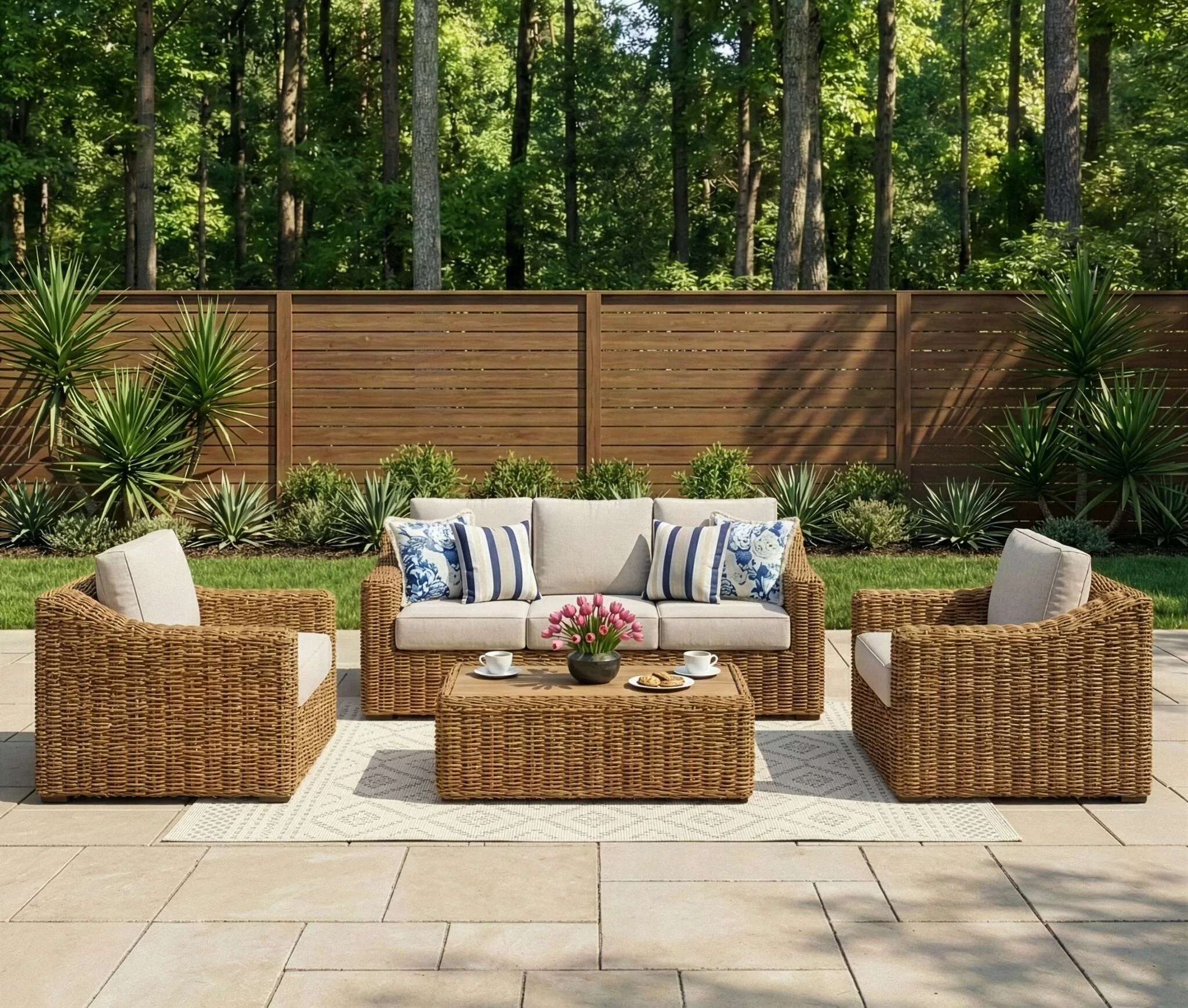 Salina Outdoor Sofa - Brown - Image 3
