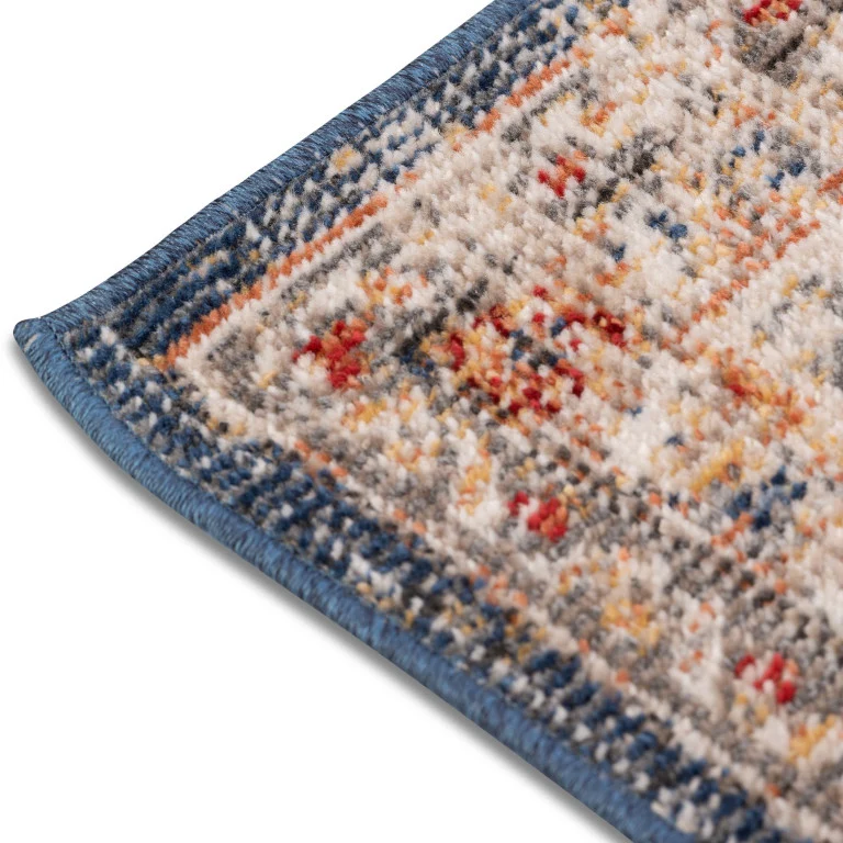 Salsa Medallion Outdoor Rug - 5' x 7' - Red/Blue - Image 3