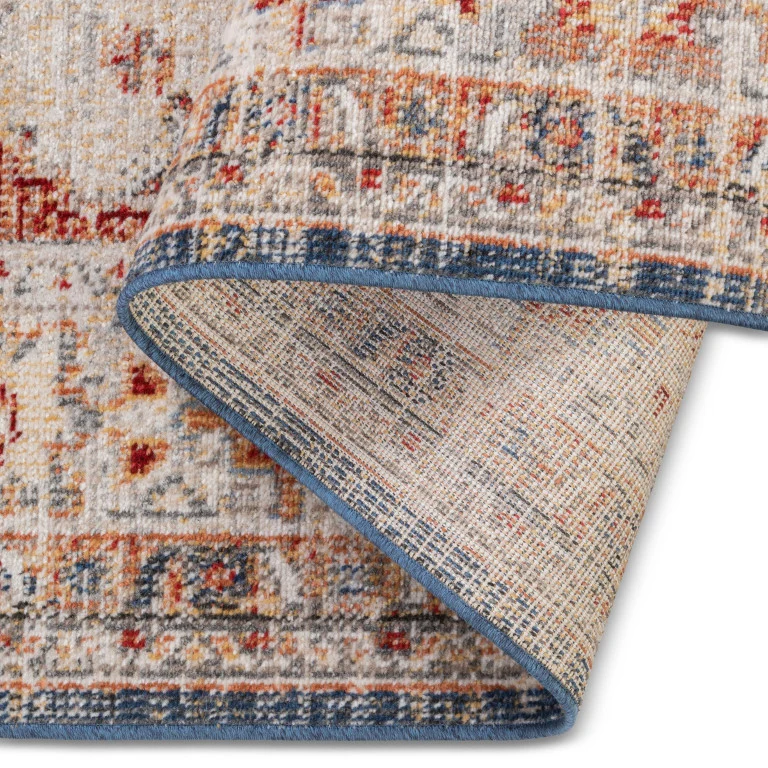Salsa Medallion Outdoor Rug - 8' x 10' - Red/Blue - Image 2