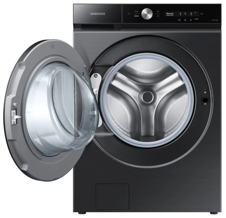 Samsung BESPOKE Black Stainless Front-Load Washer with SuperSpeed and AI Smart Dial (6.1 cu. ft.) - WF53BB8700AVUS - Image 2