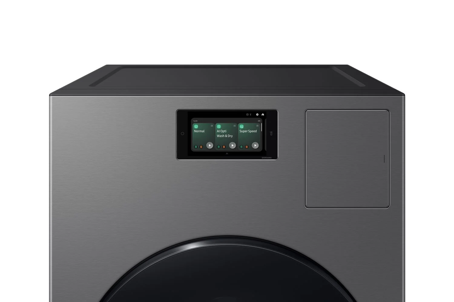 Samsung BESPOKE Dark Steel AI All-in-One Washer and Dryer Laundry Combo (6.1 cu.ft.) - WD53DBA900HZA1 - Image 4