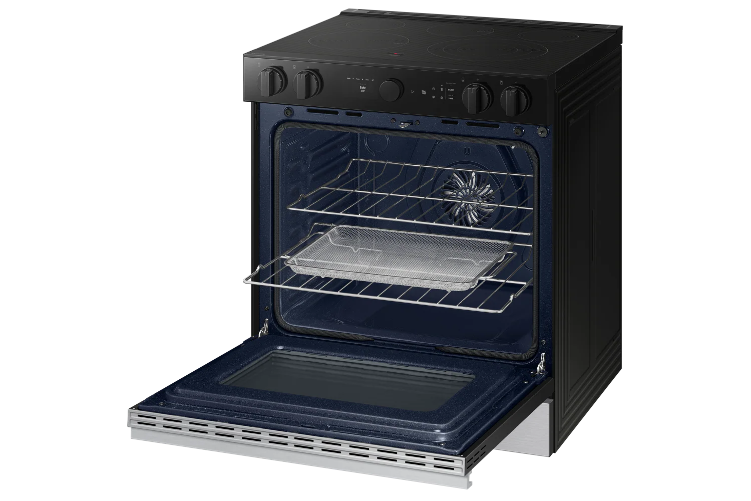 Samsung BESPOKE Stainless Steel 30" True Convection Slide In Range with Oven Camera (6.3cu.ft.) - NSE6DG8700SRAC - Image 2