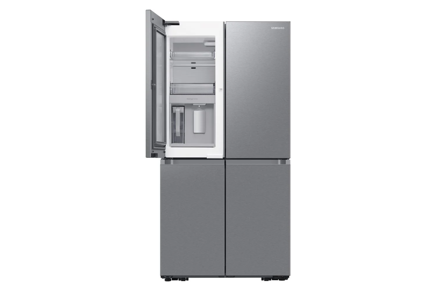 Samsung BESPOKE 36" 22.8 Cu. Ft. Stainless Steel 4-Door Flex French Door Refrigerator with Beverage Center -RF23DG9600SRAC - Image 3