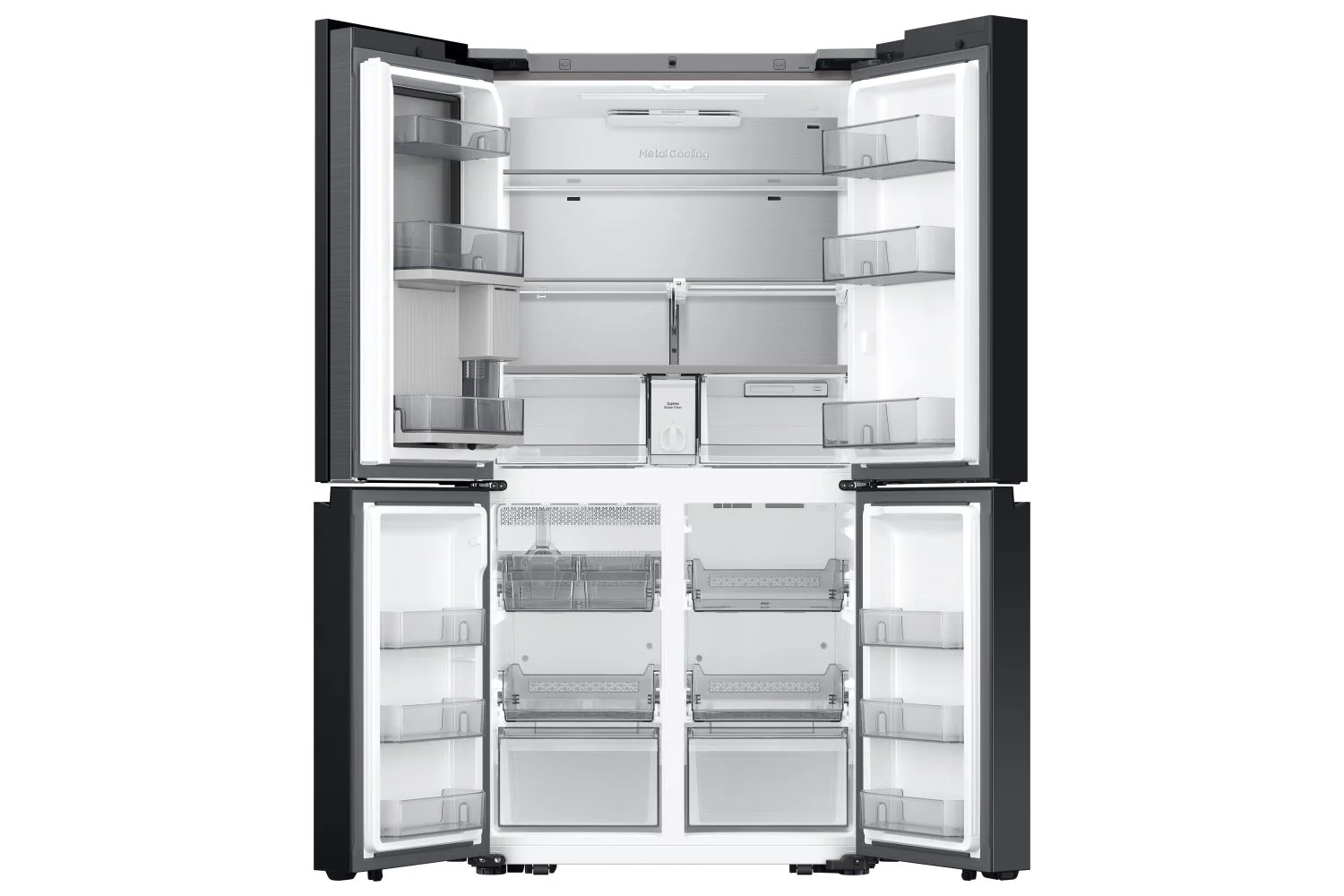 Samsung BESPOKE 36" 22.5 Cu. Ft. Stainless Steel 4-Door Flex French Door Refrigerator with AI Family Hub+ - RF23DB9900QDAC - Image 3