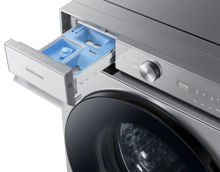 Samsung BESPOKE Stainless Steel Front-Load Washer with SuperSpeed and AI Smart Dial (6.1 cu. ft.) - WF53BB8700ATUS - Image 4