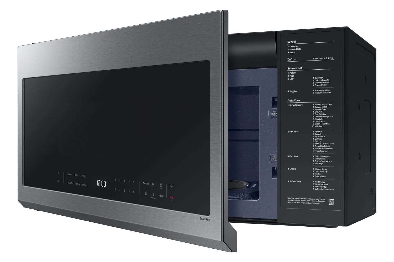 Samsung BESPOKE Stainless Steel Over the Range Microwave with 400 CFM (2.1cu.ft.) ME21DG6300SRAC - Image 2