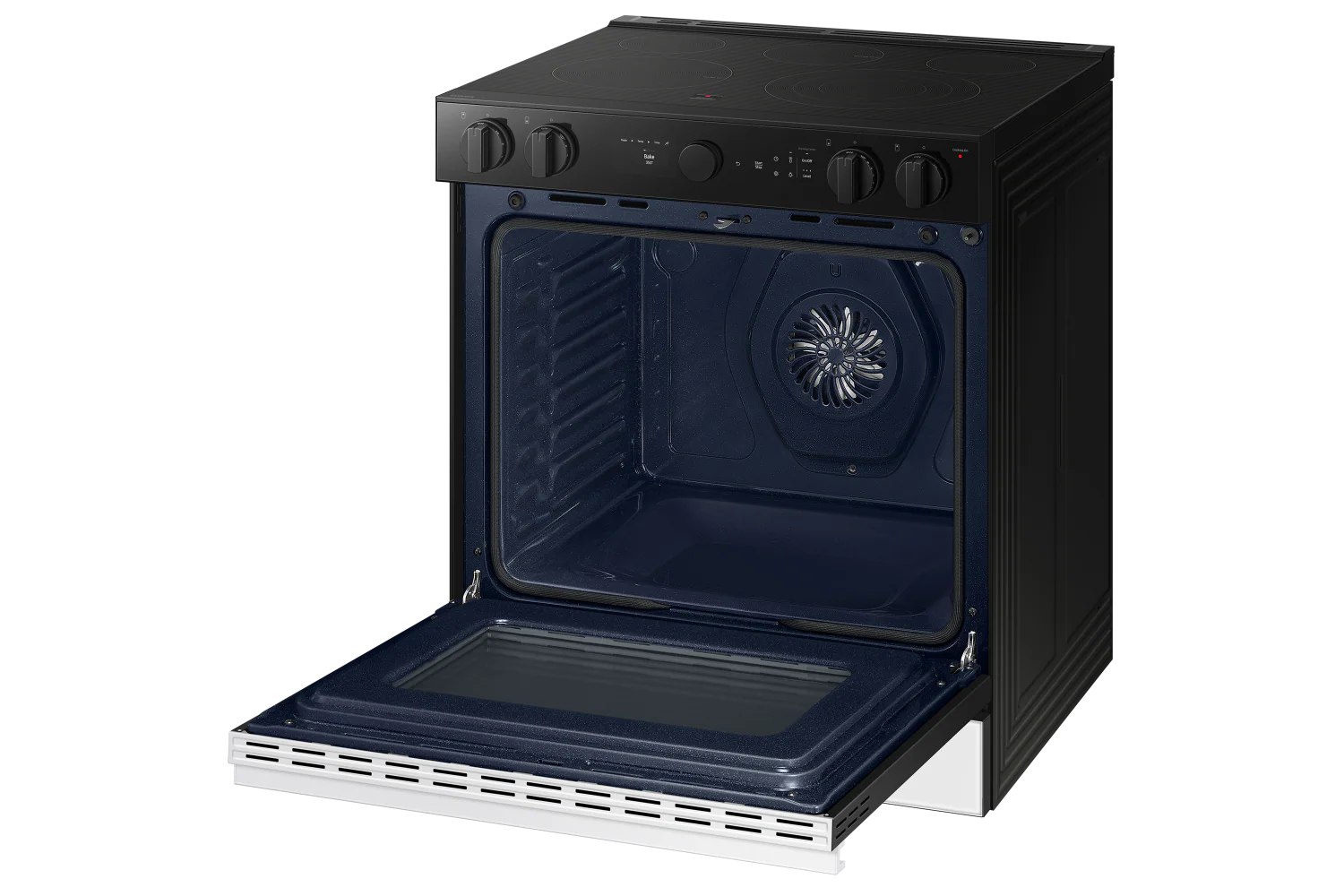 Samsung BESPOKE White Glass 30" True Convection Slide In Range with Air Sous Vide & Air Fry (6.3cu.ft.) - NSE6DB850012AC - Image 3