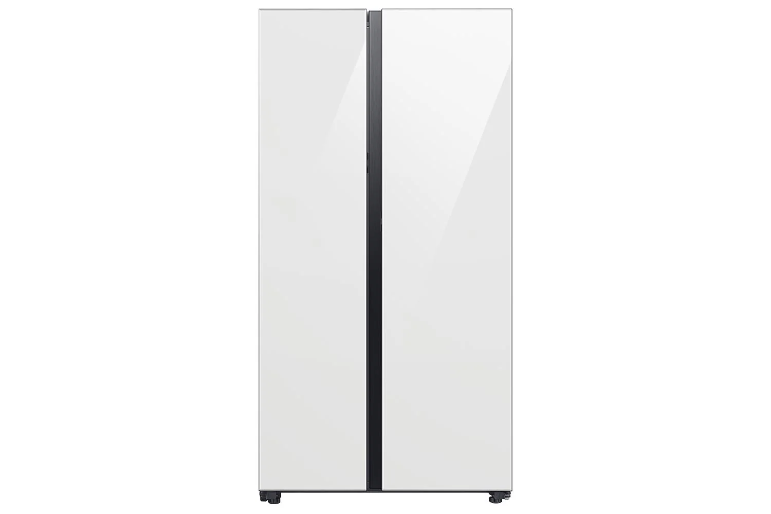Samsung BESPOKE 36" 22.6 Cu. Ft. White Glass Side-by-Side Refrigerator with Beverage Center - RS23CB760012AA