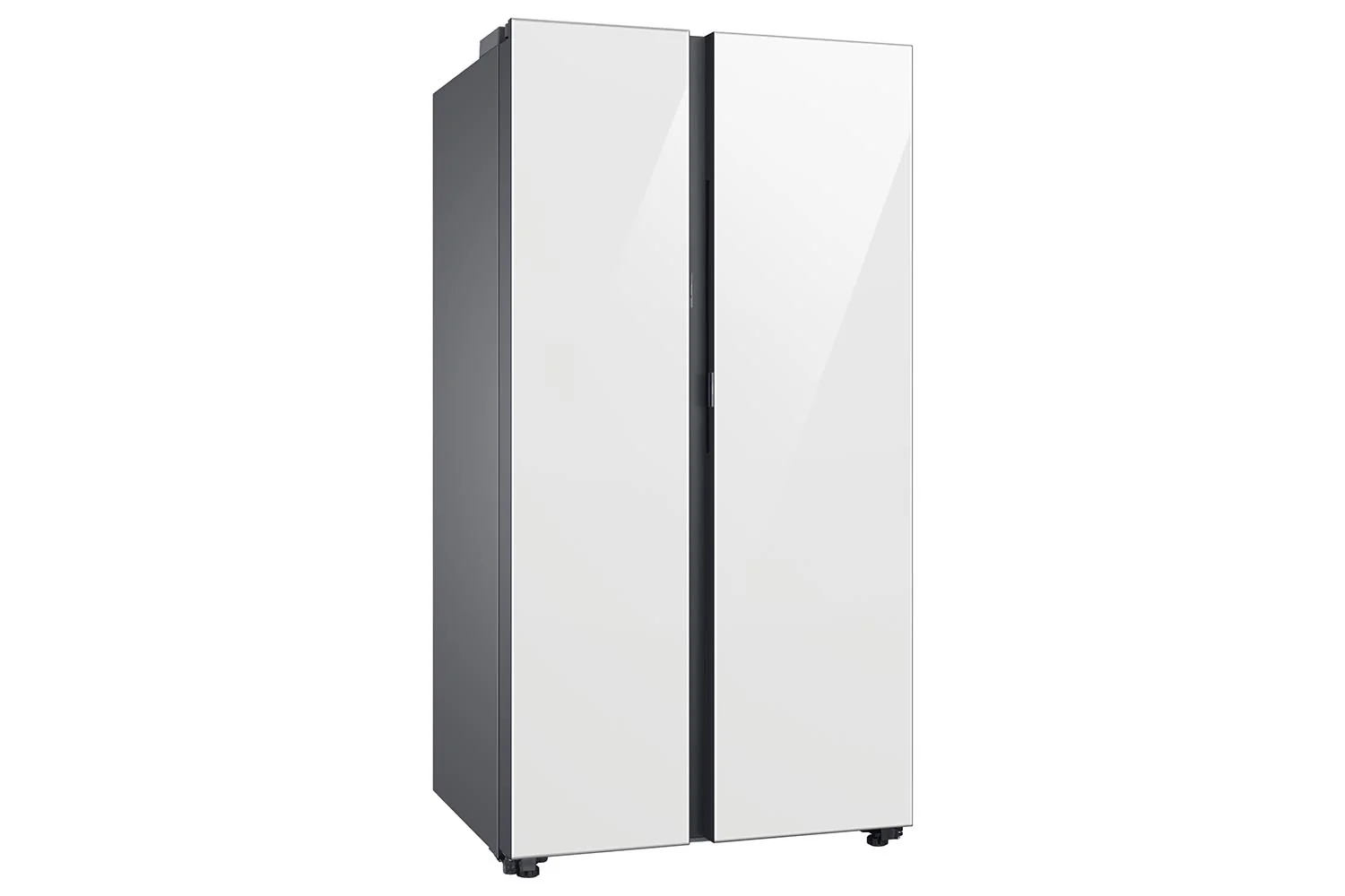 Samsung BESPOKE 36" 22.6 Cu. Ft. White Glass Side-by-Side Refrigerator with Beverage Center - RS23CB760012AA - Image 2
