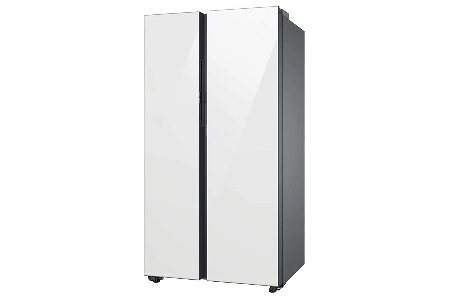 Samsung BESPOKE 36" 22.6 Cu. Ft. White Glass Side-by-Side Refrigerator with Beverage Center - RS23CB760012AA - Image 3