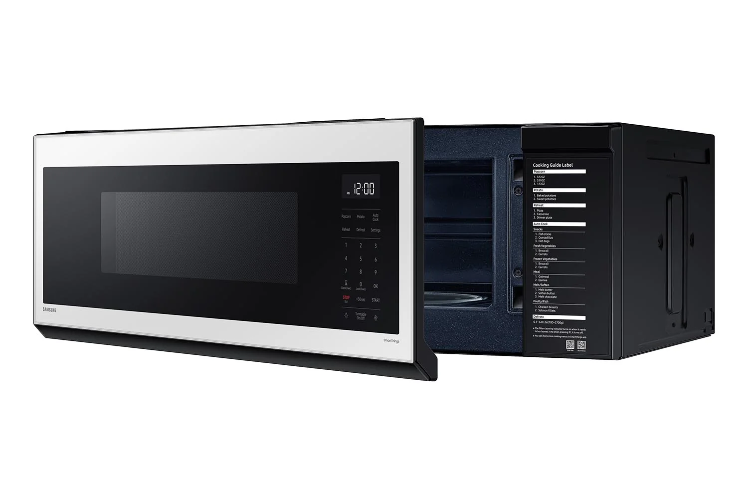 Samsung BESPOKE White Glass Over the Range Microwave (1.1 cu. ft) - ME11CB751012AC - Image 3