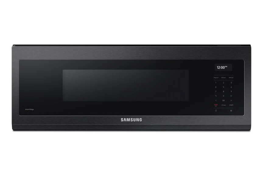 Samsung Black Stainless 550 CFM Slim Over-The-Range Microwave (1.1 Cu.Ft.) - ME11A7710DG/AC - Image 2