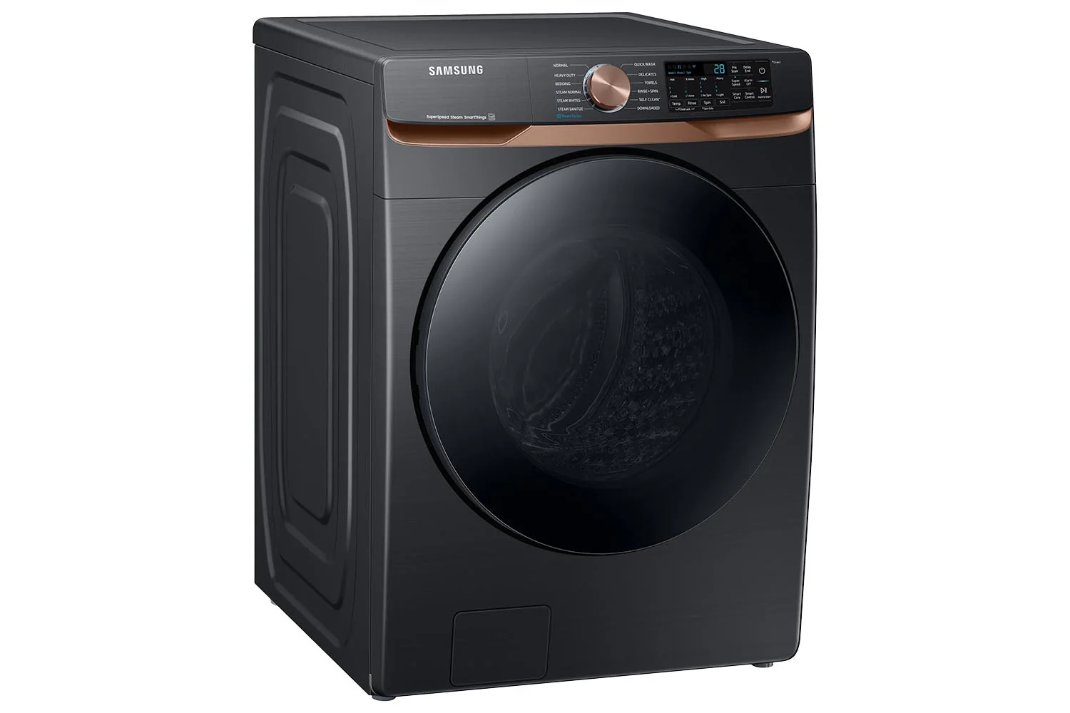 Samsung Black Stainless Steel Front Load Washer with Large Capacity and Super Speed (5.8cu.ft) - WF50BG8300AVUS - Image 2