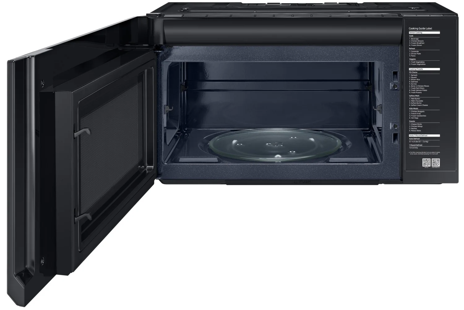 Samsung Black Stainless Steel Over-the-Range Microwave (2.1 Cu. Ft.) - ME21M706BAG/AC - Image 3