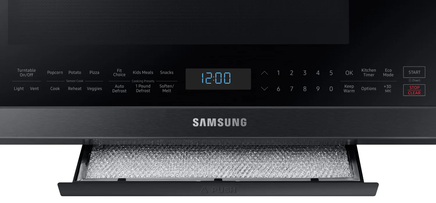 Samsung Black Stainless Steel Over-the-Range Microwave (2.1 Cu. Ft.) - ME21M706BAG/AC - Image 8