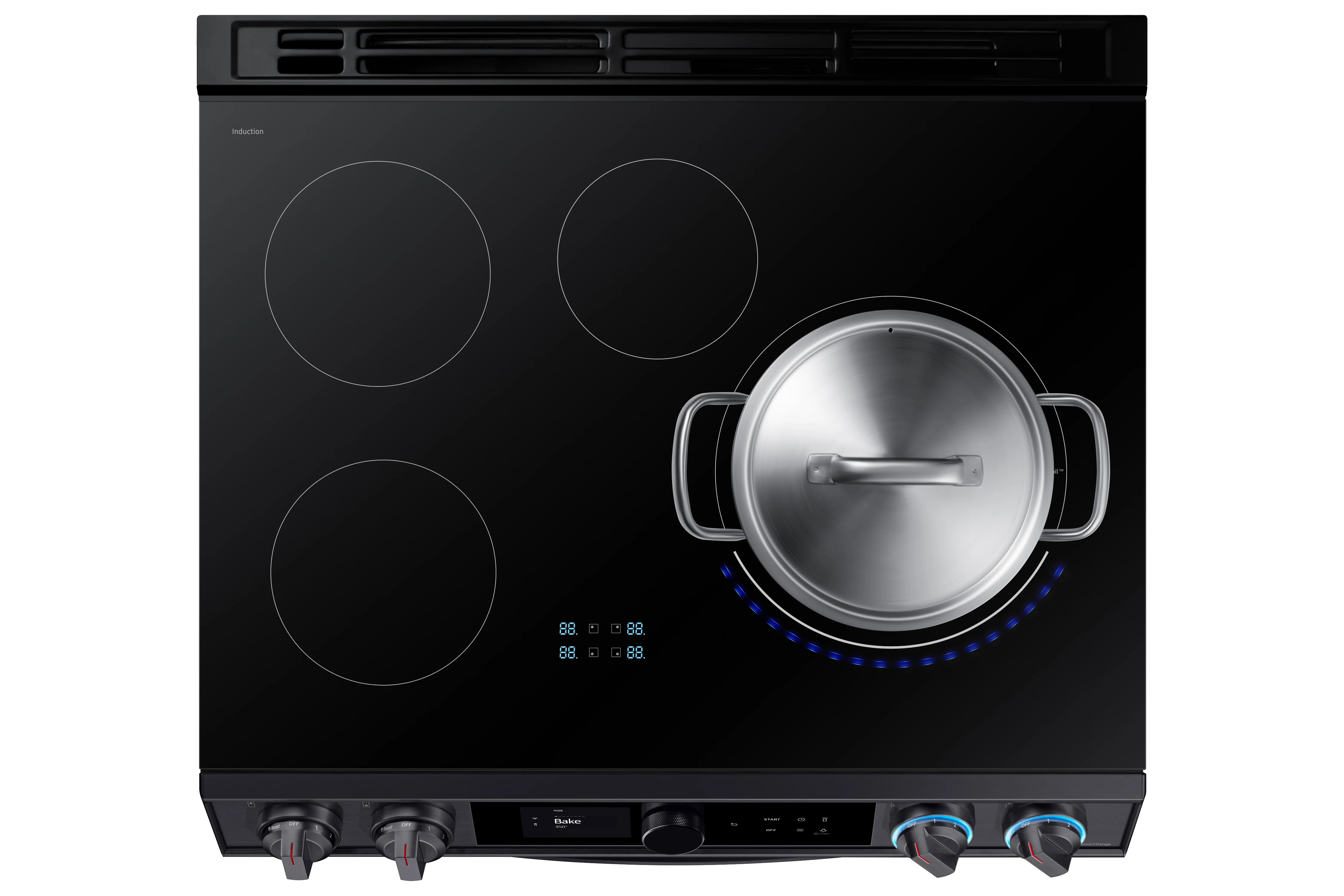 Samsung Black Stainless Steel Slide-In Induction Range with Wi-Fi and Air Fry (6.3 Cu.Ft) - NE63T8911SG/AC - Image 5