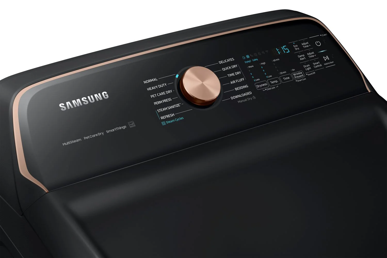 Samsung Black Stainless Ultra Capacity Top Load Washer (6.2cu.ft) & Smart Electric Dryer with Pet Care (7.4cu.ft) - WA54CG7550AVA4/DVE54CG7550VAC - Image 7