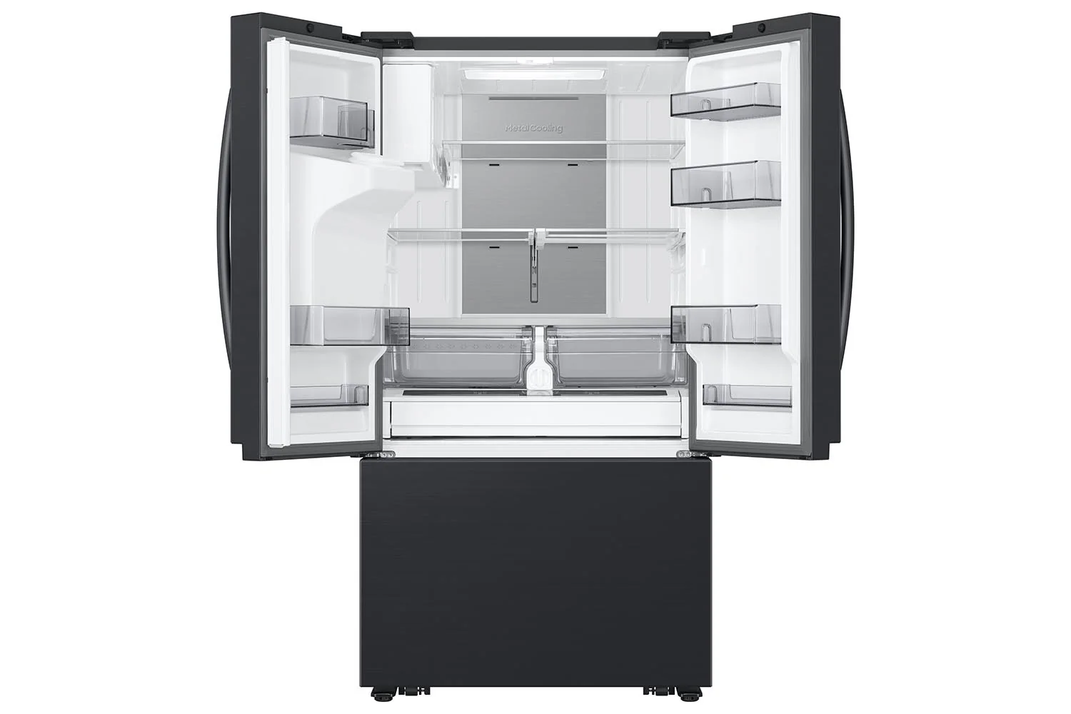 Samsung Matte Black Stainless Steel 36" French Door Refrigerator (31cu.ft) - RF32CG5400MTAA - Image 4