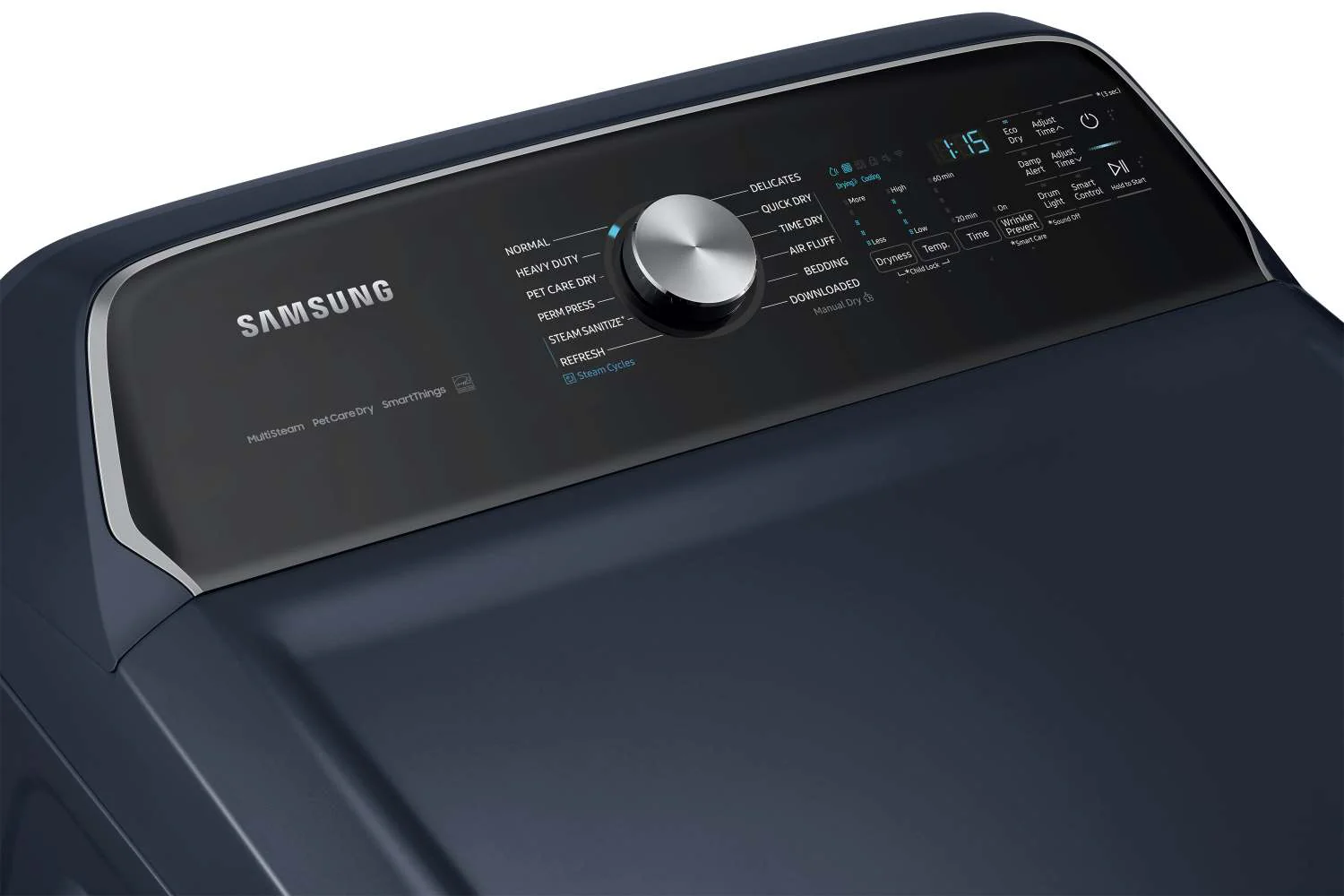 Samsung Navy Top Load Washer with Pet Care and Agitator (6.1cu.ft) & Smart Dryer with Pet Care (7.4cu.ft) - WA53CG7155ADA4/DVE54CG7155DAC - Image 7