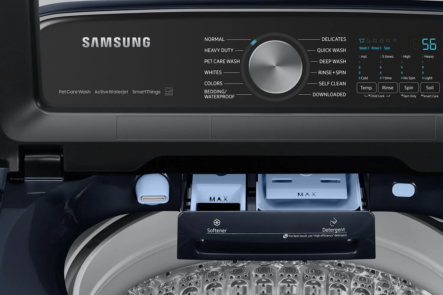 Samsung Navy Top Load Washer with Pet Care and Agitator (6.1cu.ft) - WA53CG7155ADA4 - Image 7