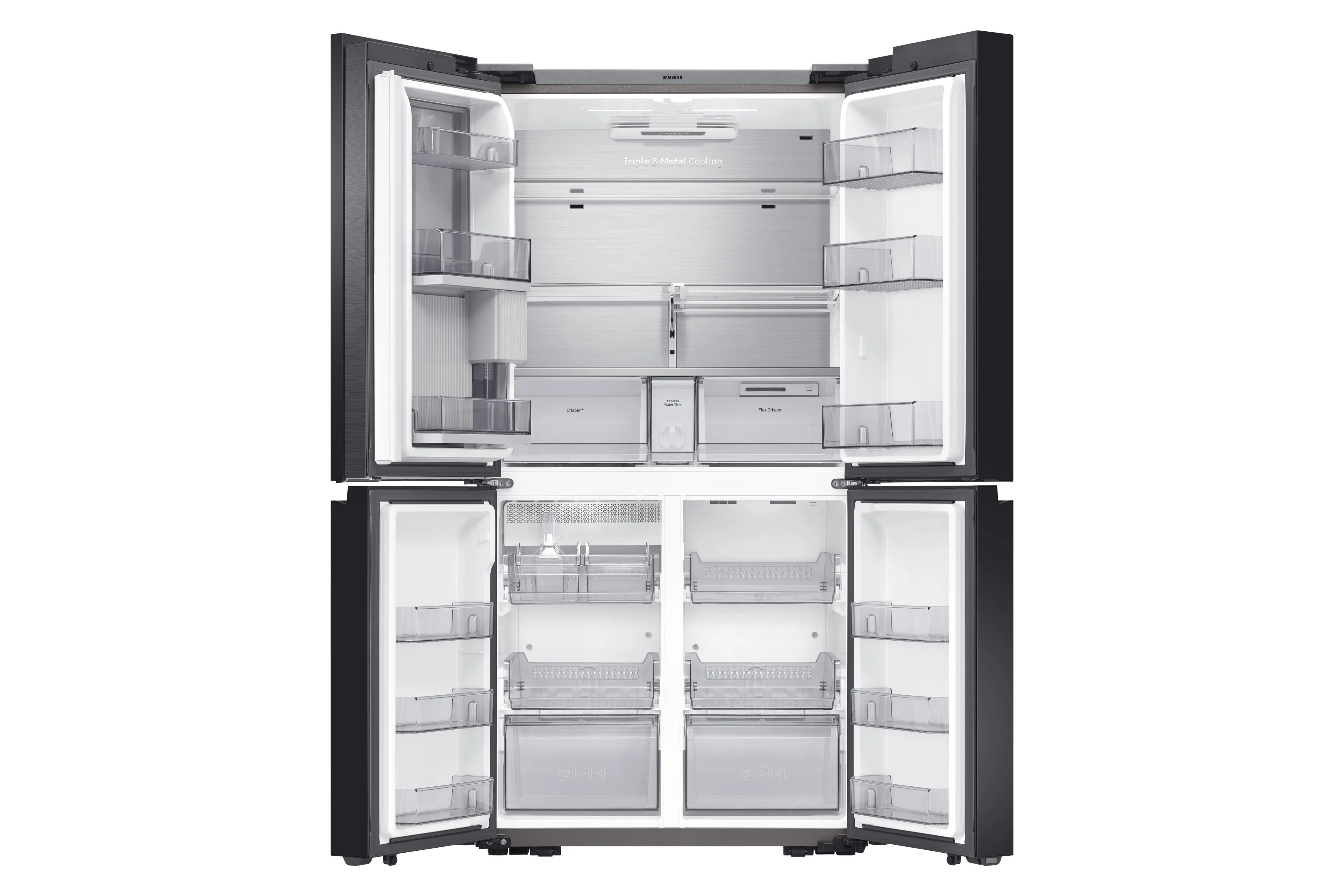 Samsung Smart Counter Depth BESPOKE 4-Door Flex™ Refrigerator (Without Panels) (22.8 Cu.Ft.) - RF23A9675AP/AC - Image 2