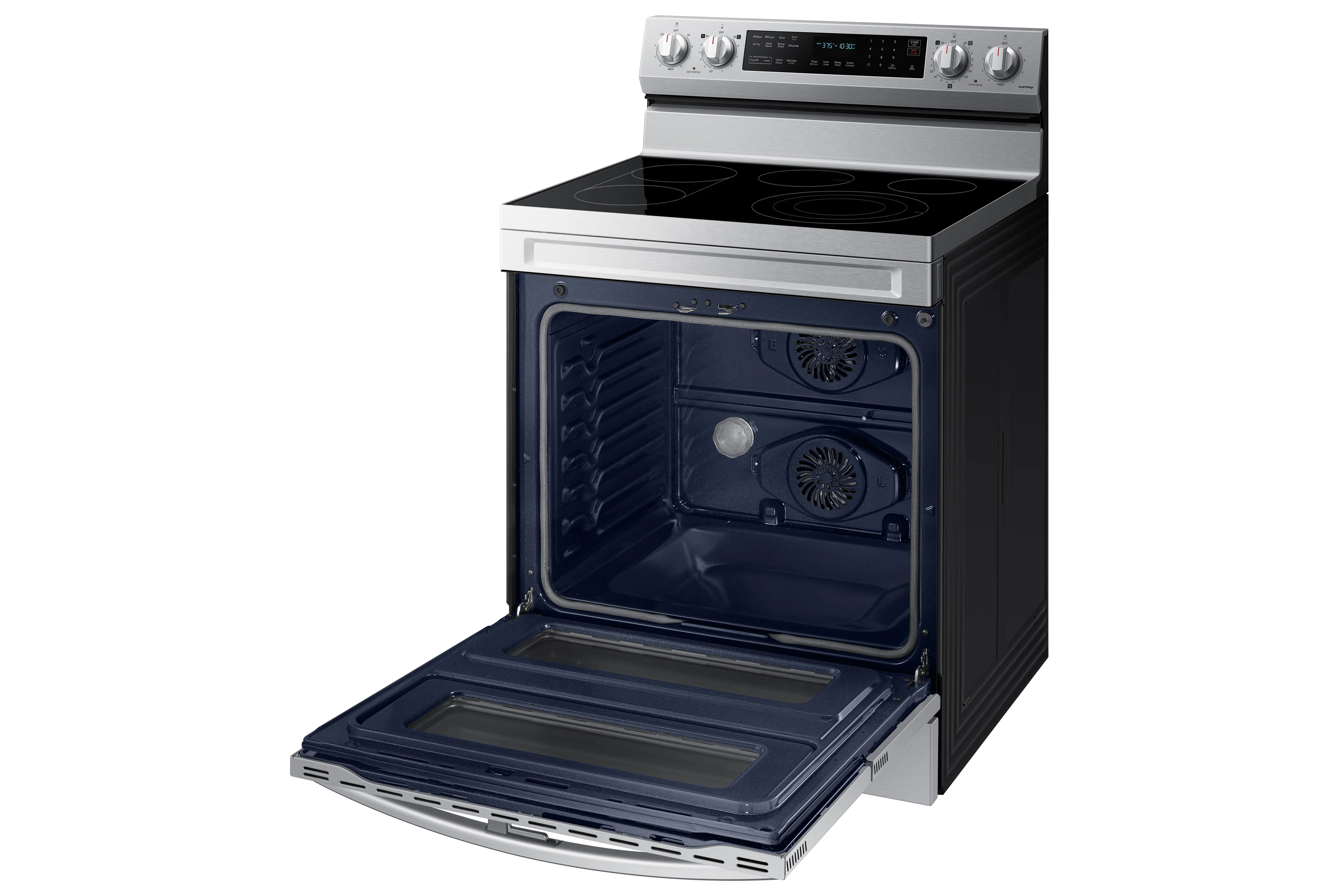 Samsung Stainless Steel 30" Dual Door Electric Freestanding Range with Air Fry (6.3 Cu. Ft.) - NE63A6751SS/AC - Image 2