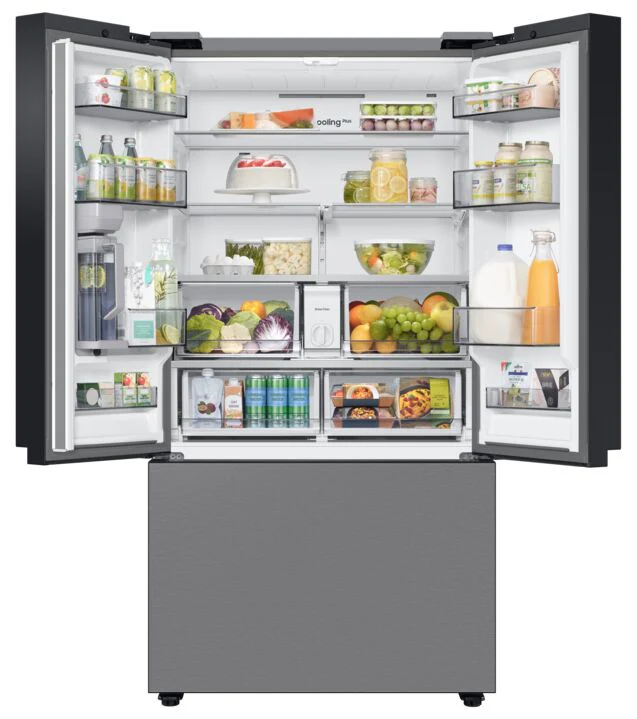 Samsung BESPOKE 36" 23.9 Cu. Ft. Stainless Steel Counter-Depth French Door Refrigerator - RF24BB6200QLAA - Image 4
