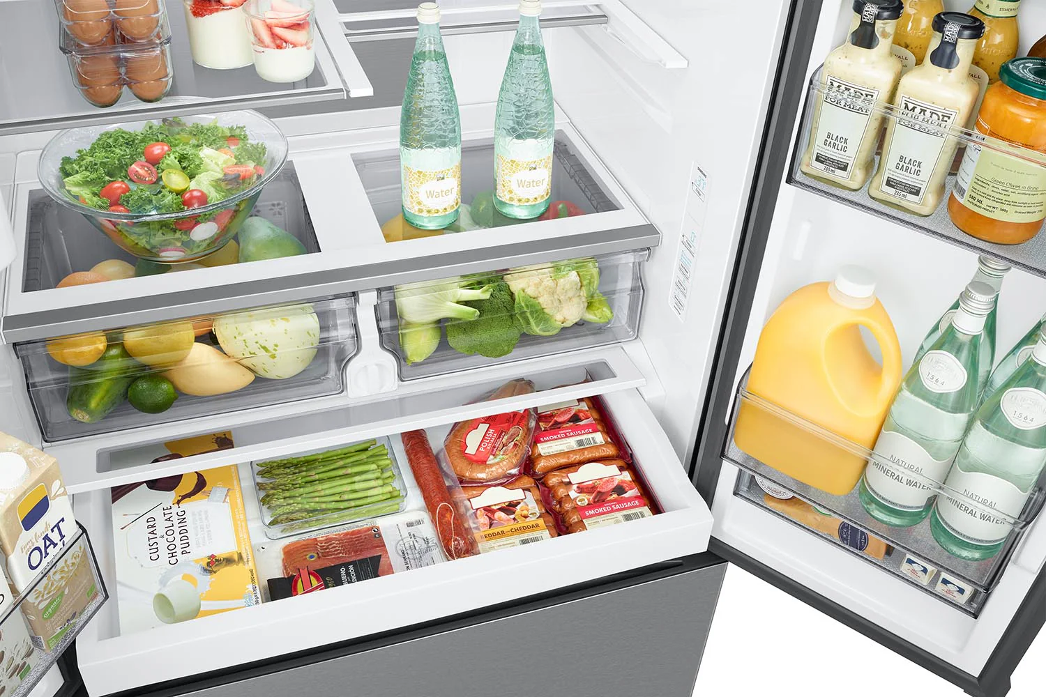 Samsung 36" 26 Cu. Ft. Stainless Steel Counter-Depth French Door Refrigerator - RF27CG5400SRAA - Image 7