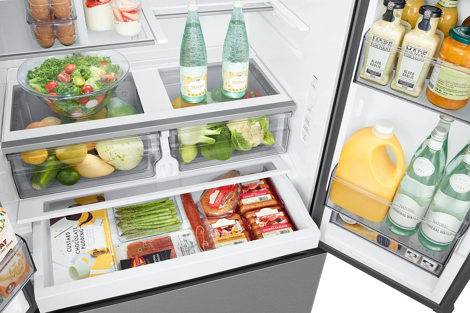 Samsung 36" 27 Cu. Ft. Stainless Steel Counter-Depth French Door Refrigerator - RF27CG5100SRAA - Image 6