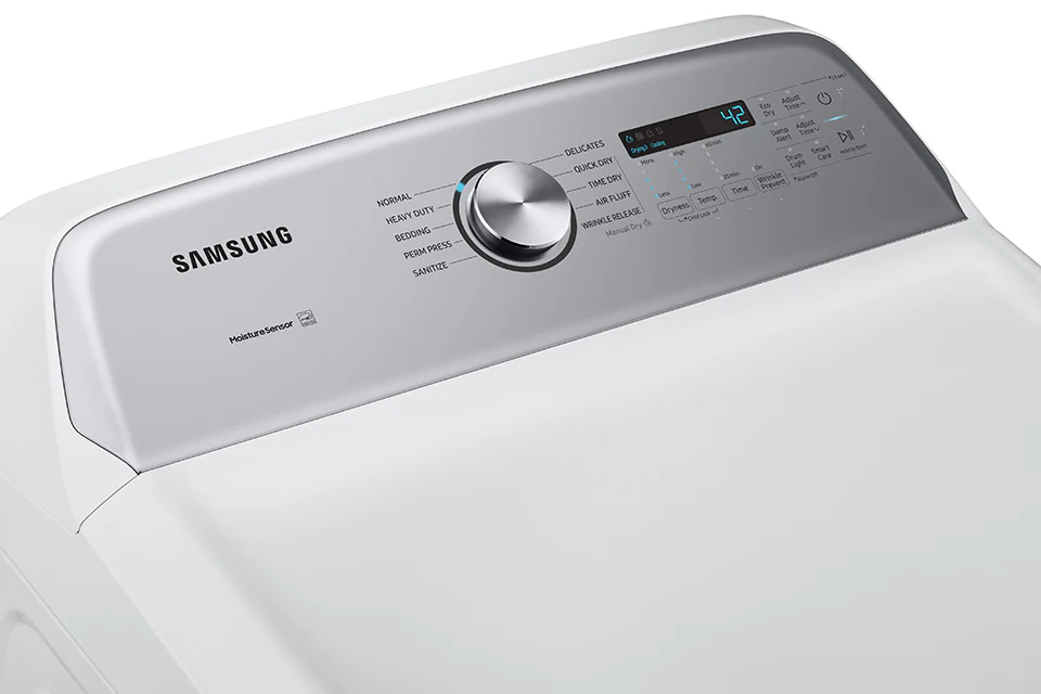 Samsung White Electric Dryer with Sensor Dry (7.4 Cu.Ft) - DVE50T5205W/AC - Image 5