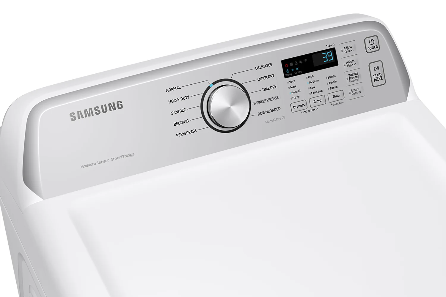 Samsung White Electric Dryer with SmartThings (7.4 Cu.Ft) - DVE47CG3500WAC - Image 4
