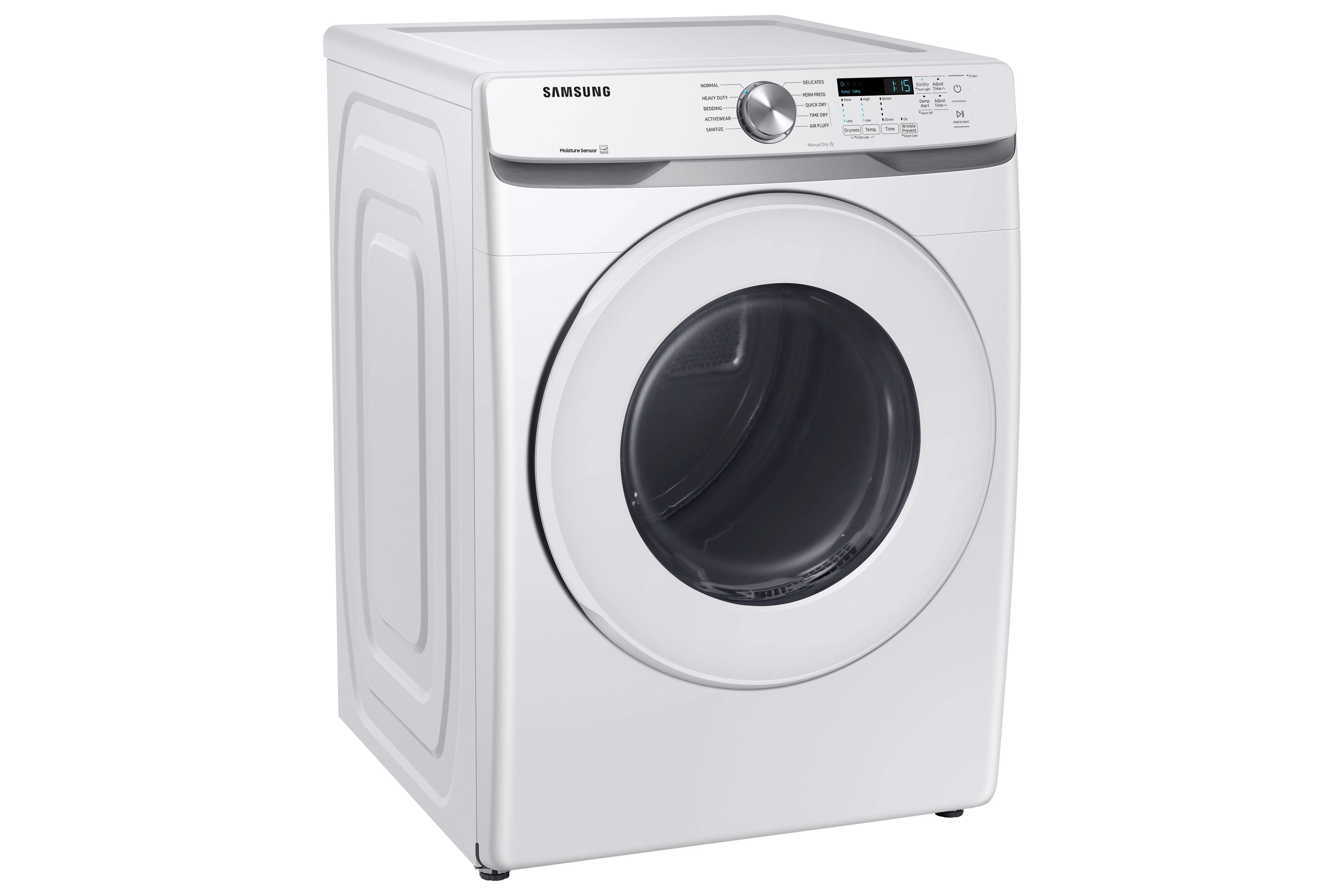 Samsung White Front Load Electric Dryer with Shallow Depth (7.5 Cu.Ft) - DVE45T6005W/AC - Image 2