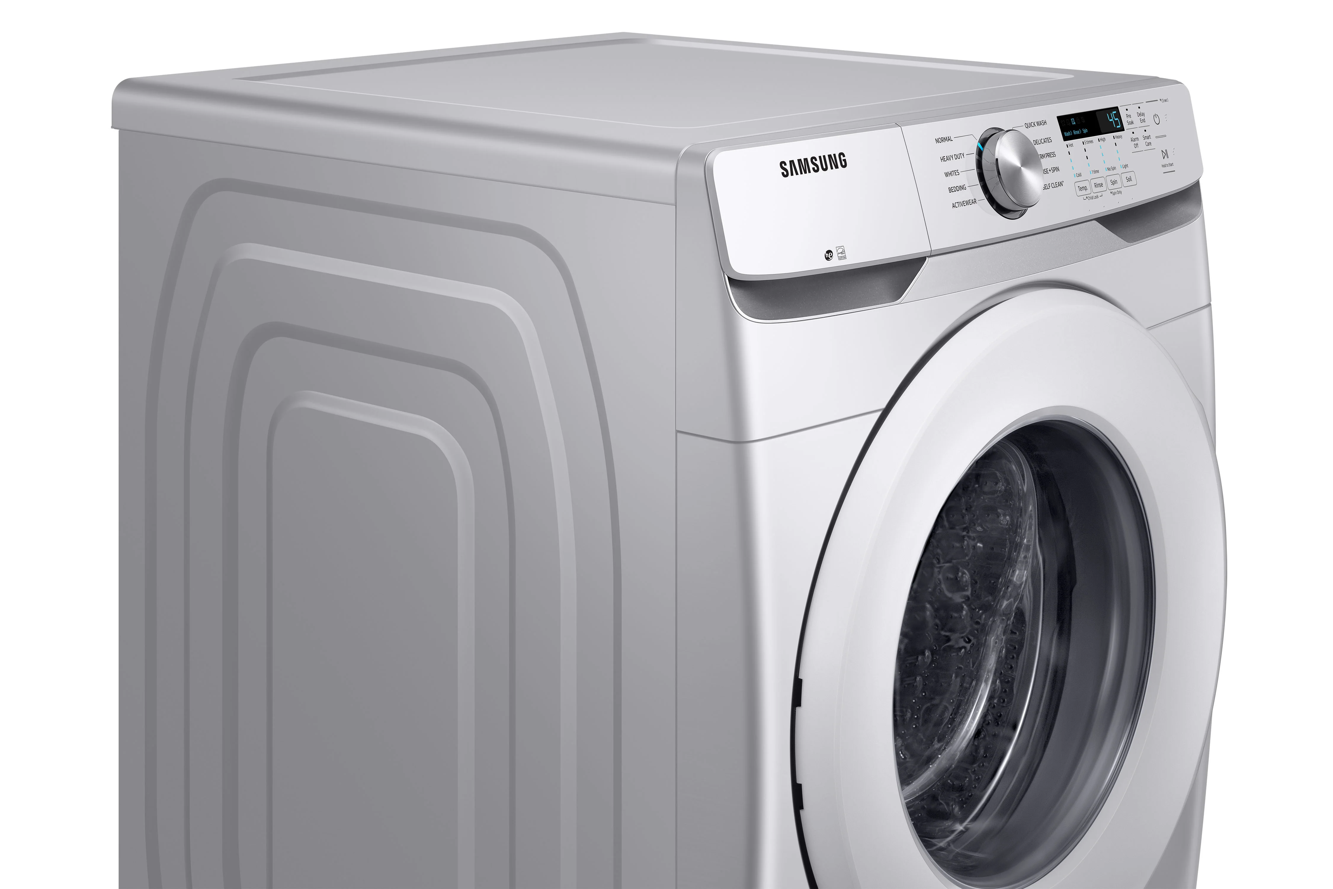 Samsung White Front Load Washer with Shallow Depth (5.2 Cu.Ft) - WF45T6000AW/A5 - Image 2