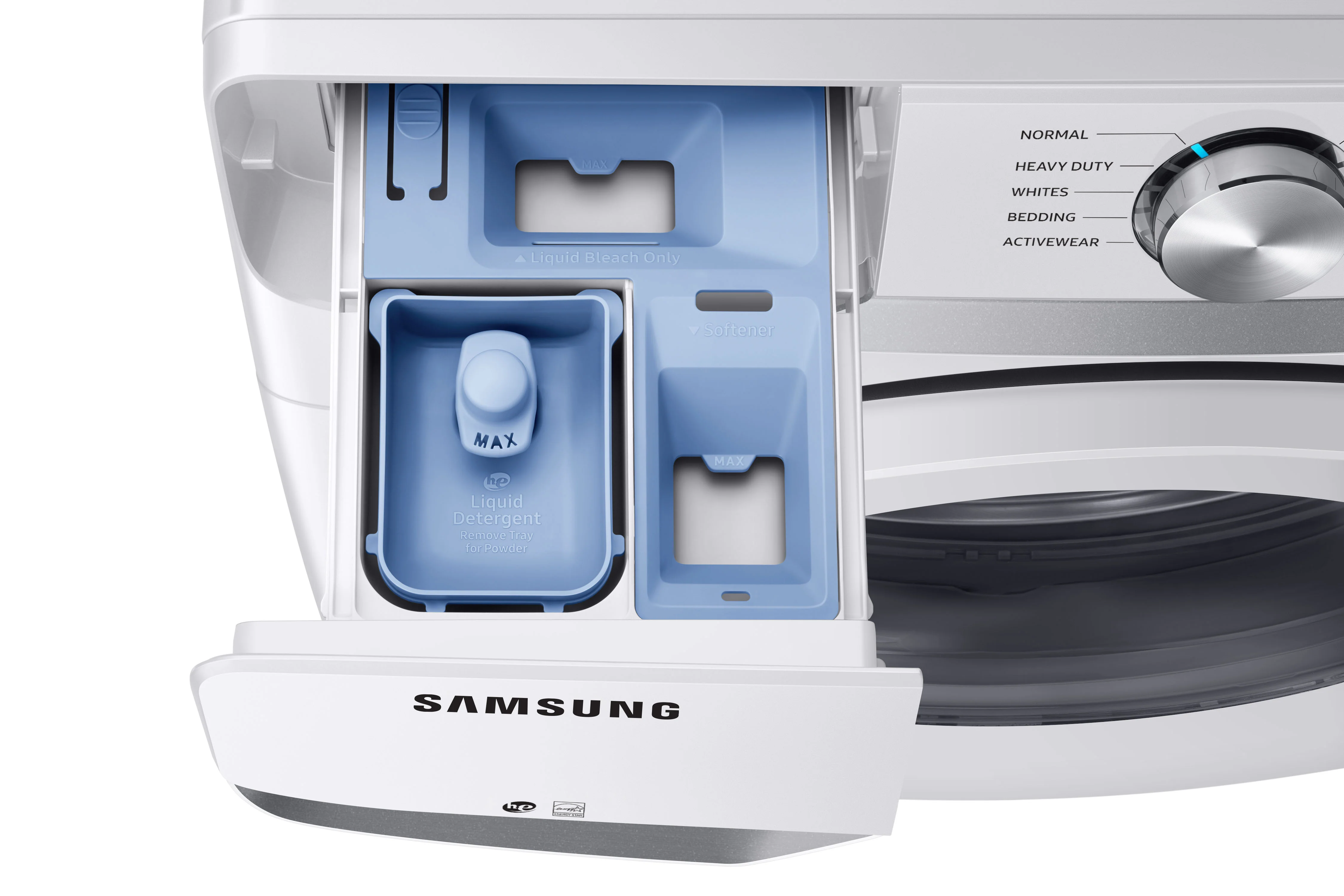 Samsung White Front Load Washer with Shallow Depth (5.2 Cu.Ft) - WF45T6000AW/A5 - Image 8