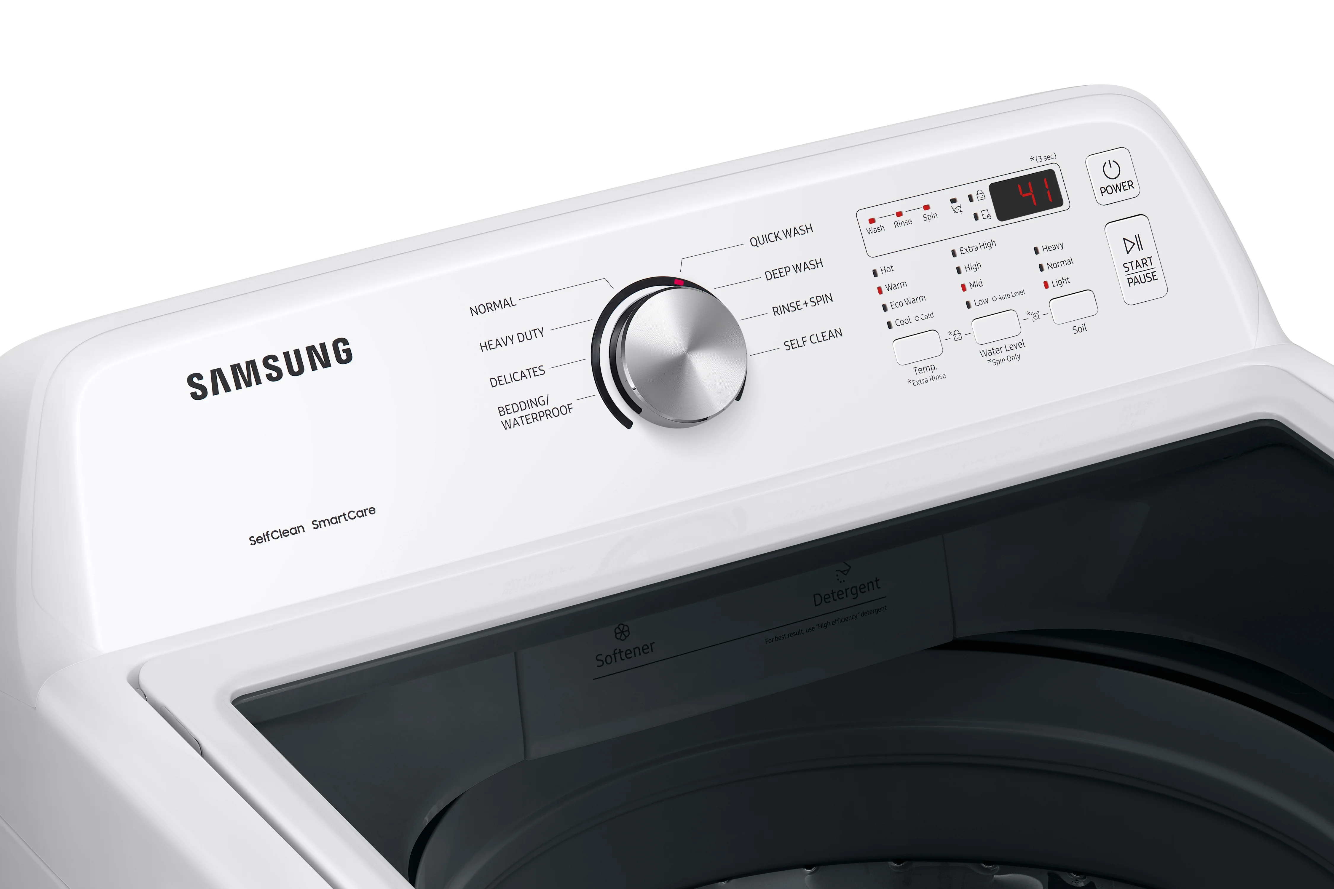 Samsung White Top Load Washer with ActiveWave Agitator (5.0 Cu.Ft) - WA44A3205AW/A4 - Image 6