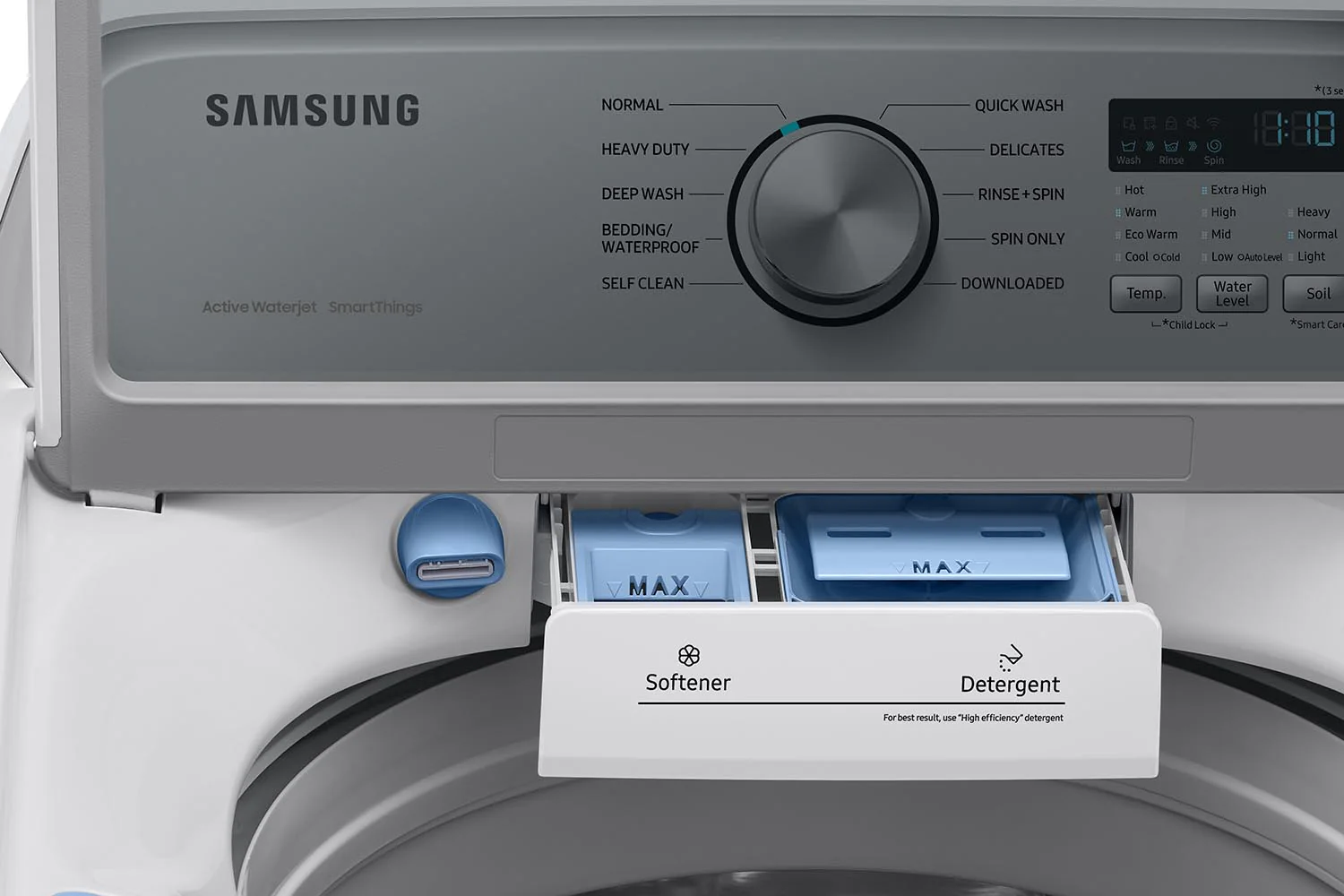 Samsung White Top Load Washer with Agitator and SmartThings (5.3 Cu.Ft) - WA46CG3505AWA4 - Image 9