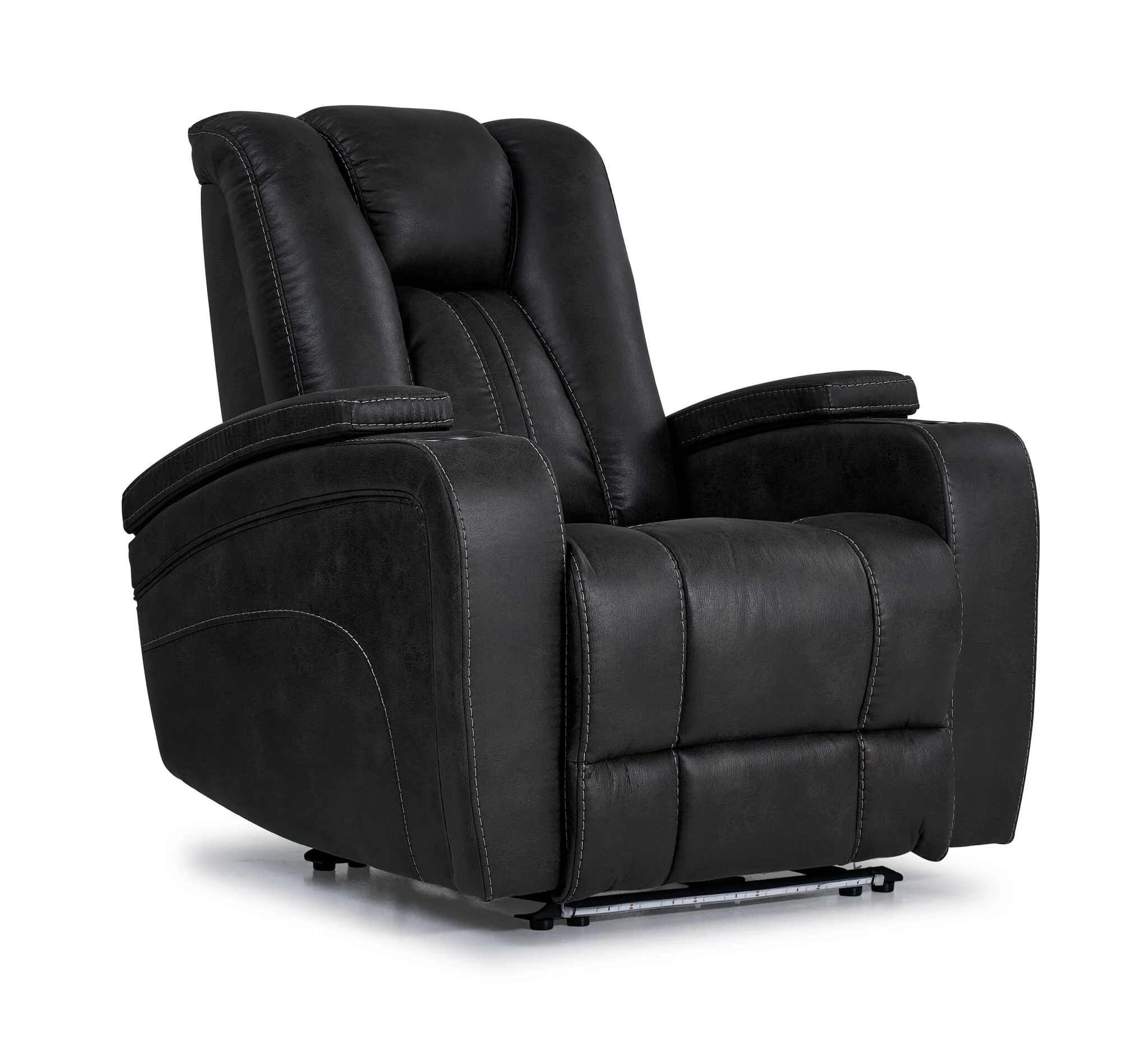 San Antonio Dual Power Reclining Sofa and Chair Set - Grey - Image 5