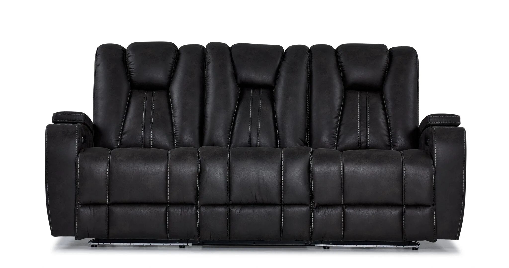 San Antonio Dual Power Reclining Sofa - Grey - Image 4