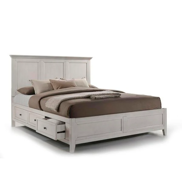 San Mateo 3-Piece King Storage Bed - Antique White - Image 2